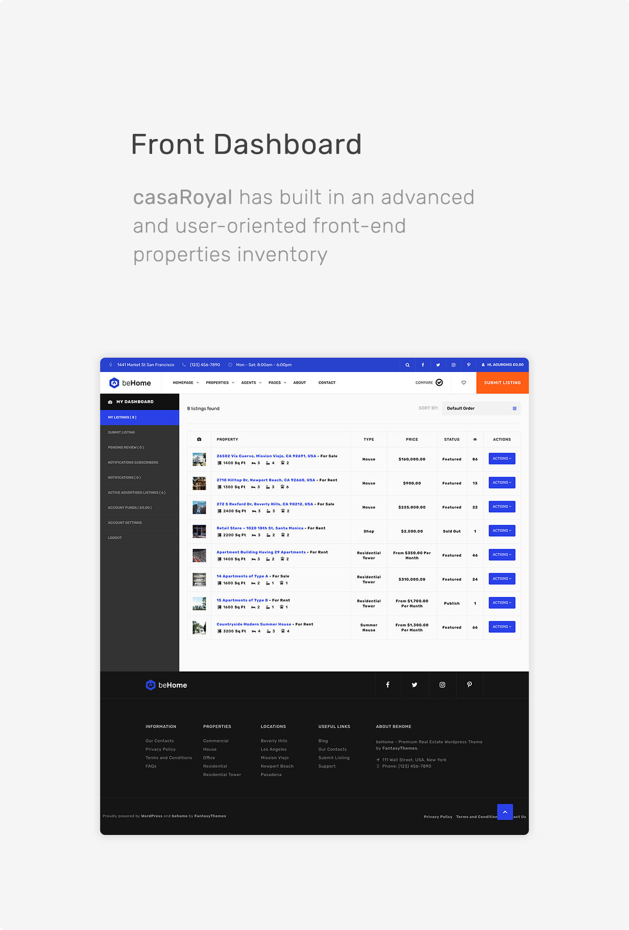 casaRoyal - Real Estate WordPress Theme - 5